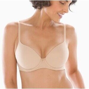 Soma Beige Embraceable Perfect Coverage Underwire Bra Sz 34DD